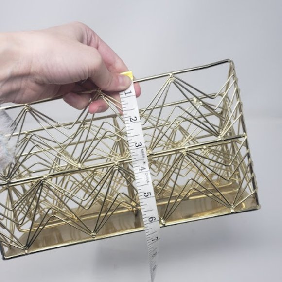 Target Gold Metal Geometric Tiered Mail Letter Paperwork Office Organizer - Picture 6 of 8